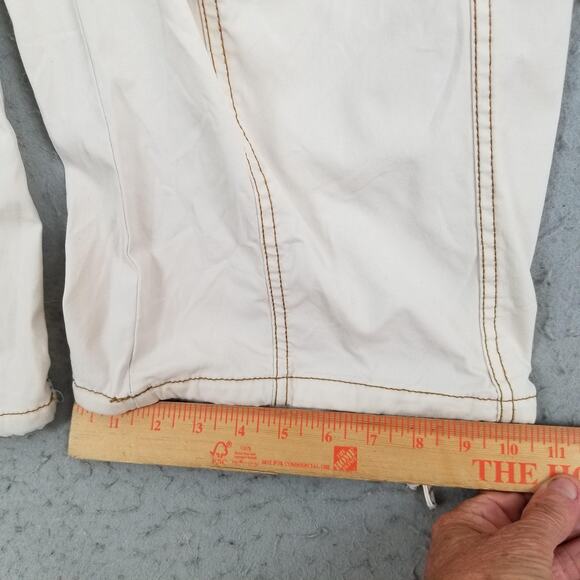 Zara Pants Womens 6 Beige Cargo Wide Leg Elastic Waist Stretch Utility Pockets - Picture 10 of 14